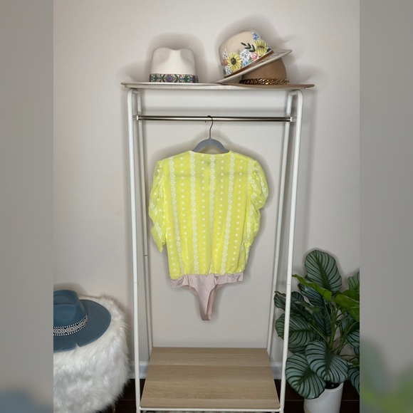 Strut & Bolt “Sweetest of the Day” Yellow Bodysuit - Size Large - Picture 8 of 8